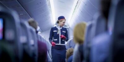 A girl on the plane was saved by a flight attendant.