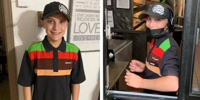 Proud dad makes many angry after posting photos of his 14-year-old at work