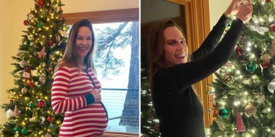 Hilary Swank glows in Christmas update while showing off twin baby bump