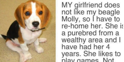 Man receives an ultimatum from his girlfriend to get rid of the dog, or she will leave him; see the man’s response