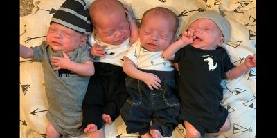 Mom gives birth to identical quadruplets during coronavirus pandemic – and they’re adorable!