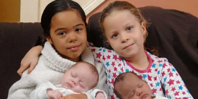 A family gifted with rare black-and-white twins gets the same blessing Seven years later