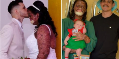 Man ignores trolls calling his girlfriend a ‘monster’ and ‘zombie’ – marries her & embraces her 3 kids as his own