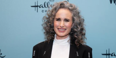 Andie MacDowell responds to criticisms that gray hair makes her look old